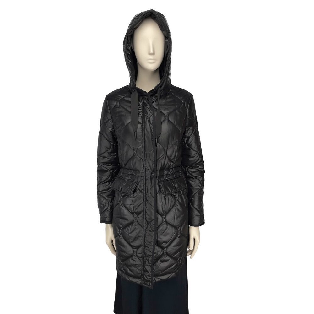 SAM EDELMAN Onion Quilted Anorak Jacket Black  sz‎ XS - Picture 4 of 9